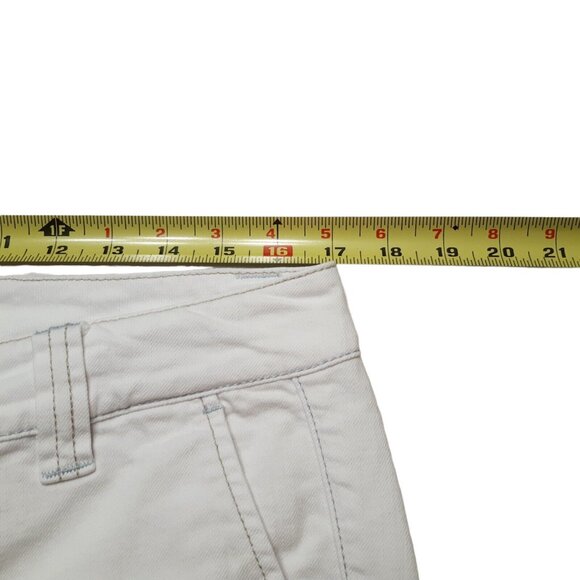 Tommy Hilfiger Jeans Womens 10 White Y2K Crop Straight Stretch Mid Rise Logo - Picture 3 of 15